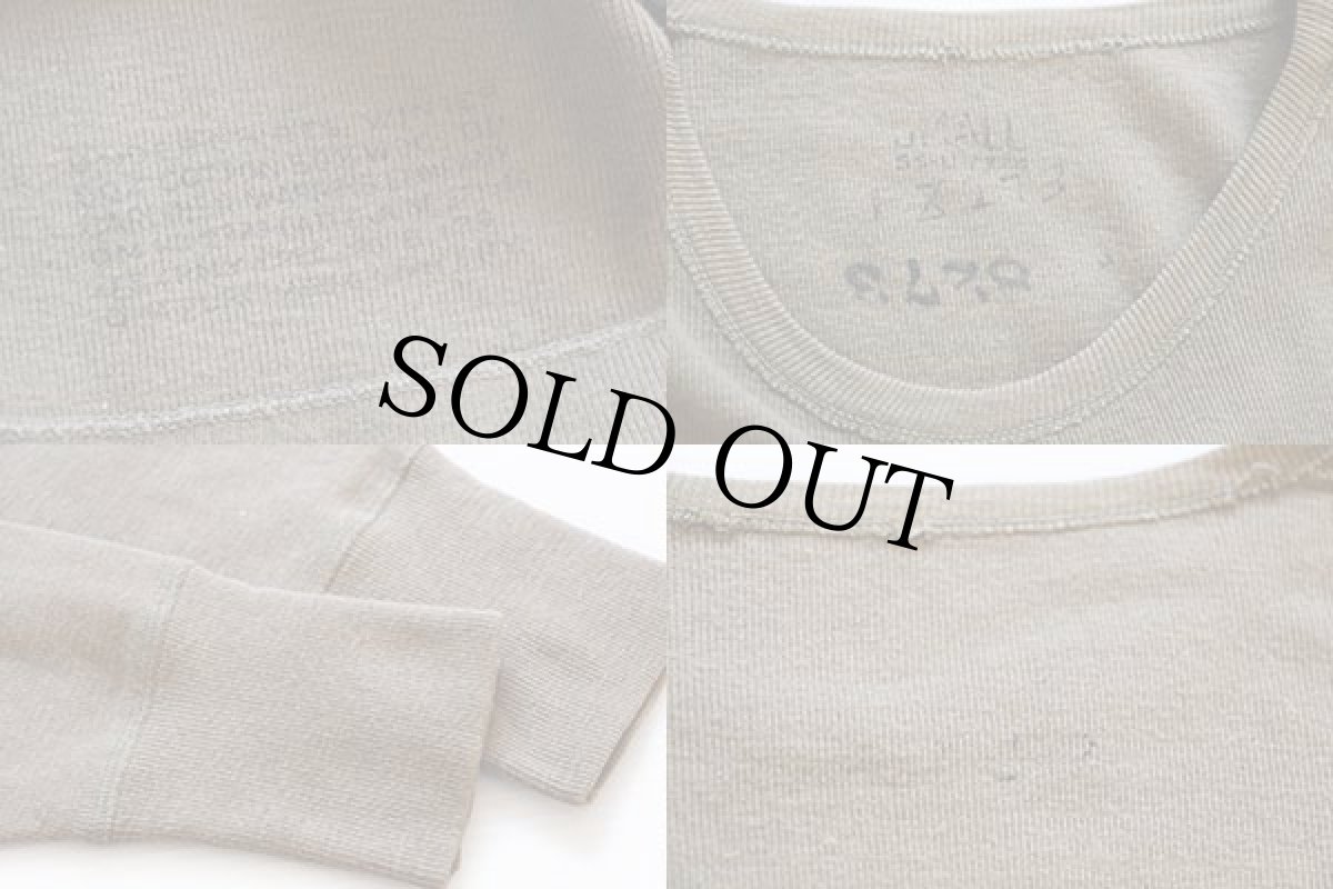 画像3: 40s 米軍 U.S.ARMY クルーネック ウール×コットン アンダーシャツ オリーブ S (3)