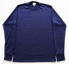 画像2: 90s USA製 L.L.Bean アンダーシャツ 紺 L (2)