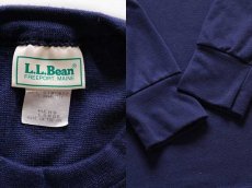 画像3: 90s USA製 L.L.Bean アンダーシャツ 紺 L (3)