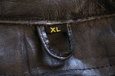 画像5: HOT LEATHERS シングルライダース レザージャケット ライン入り 黒 XL (5)