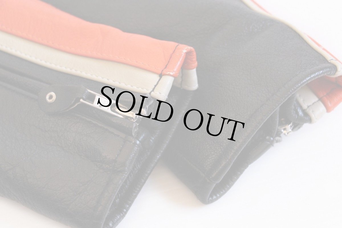 画像7: HOT LEATHERS シングルライダース レザージャケット ライン入り 黒 XL (7)