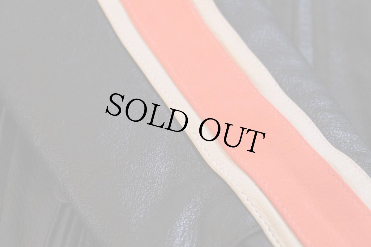 画像8: HOT LEATHERS シングルライダース レザージャケット ライン入り 黒 XL (8)