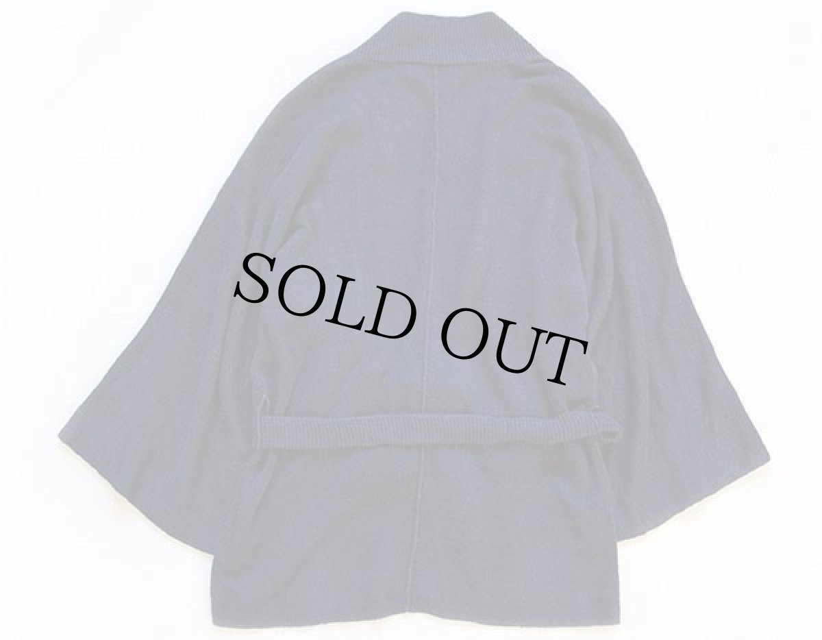 画像2: LAUREN ラルフローレン 無地 七分袖 リネン ニットガウン 紺 M★カーディガン (2)