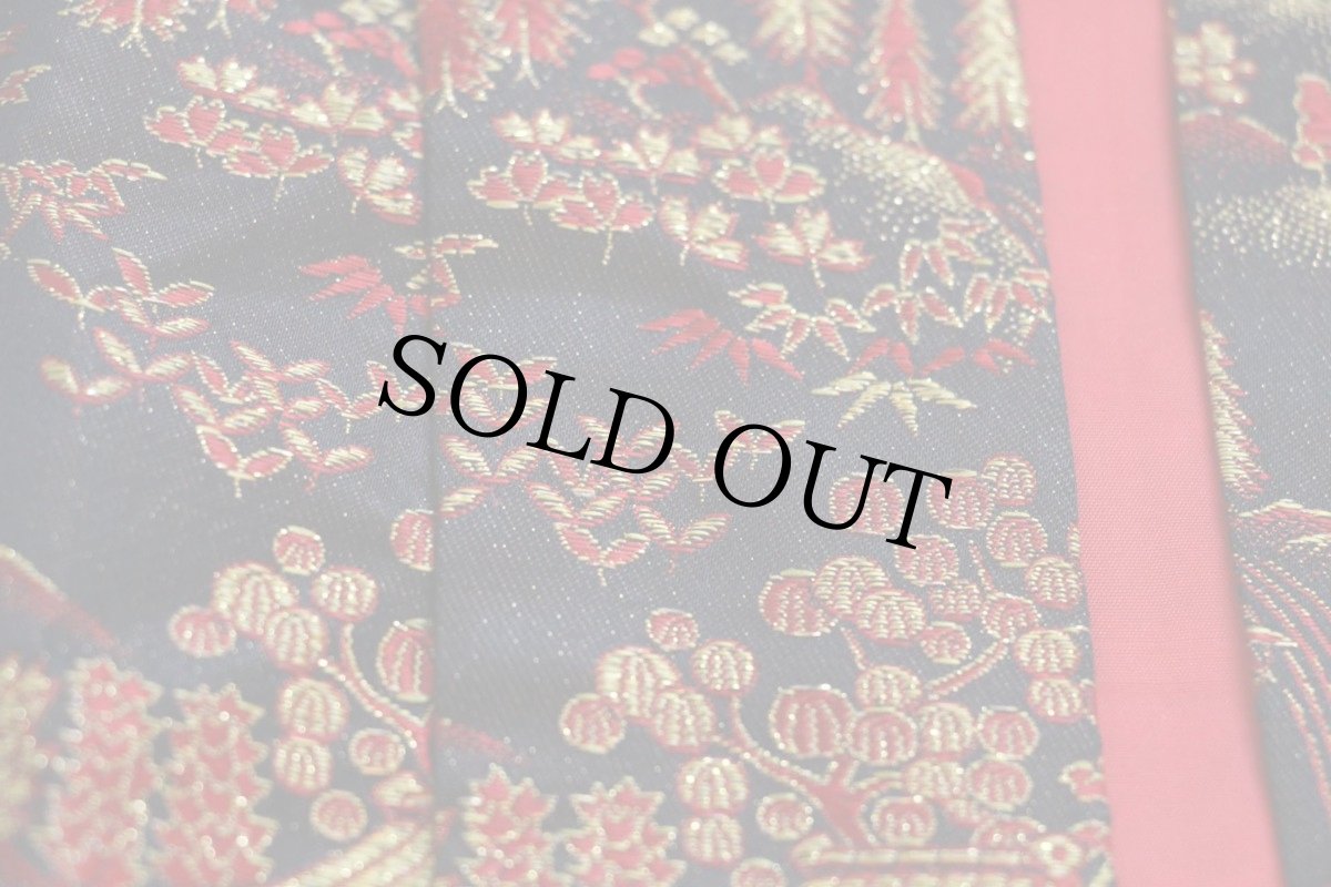 画像8: ビンテージ 日本製 総柄 サテン スカガウン (8)