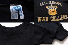 画像3: 80s USA製 ARTEX U.S.ARMY WAR COLLEGE スウェット 黒 M (3)