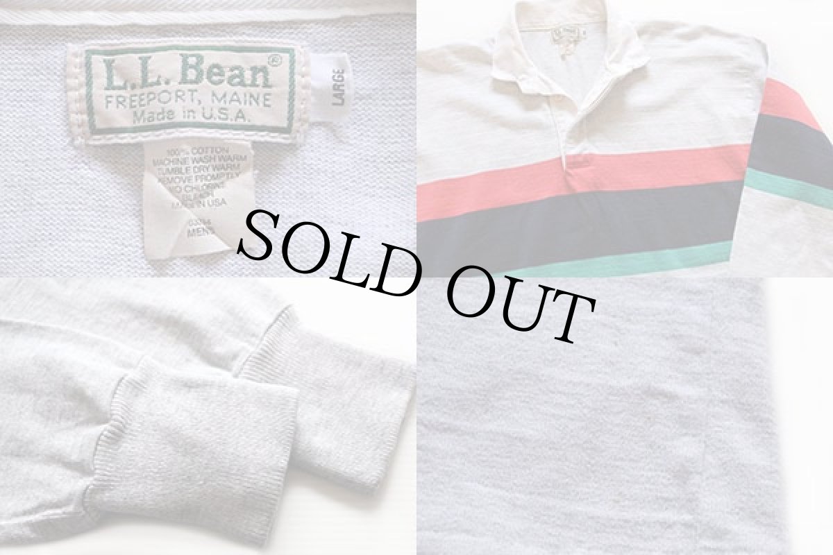画像3: 80s USA製 L.L.Bean ヘビー コットン ラガーシャツ ライトグレー L (3)