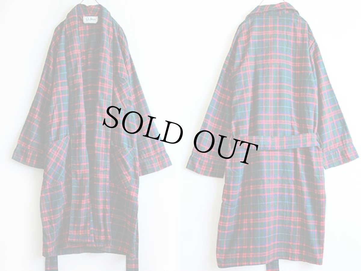 画像2: 80s USA製 L.L.Bean タータンチェック ライトネル ガウン (2)