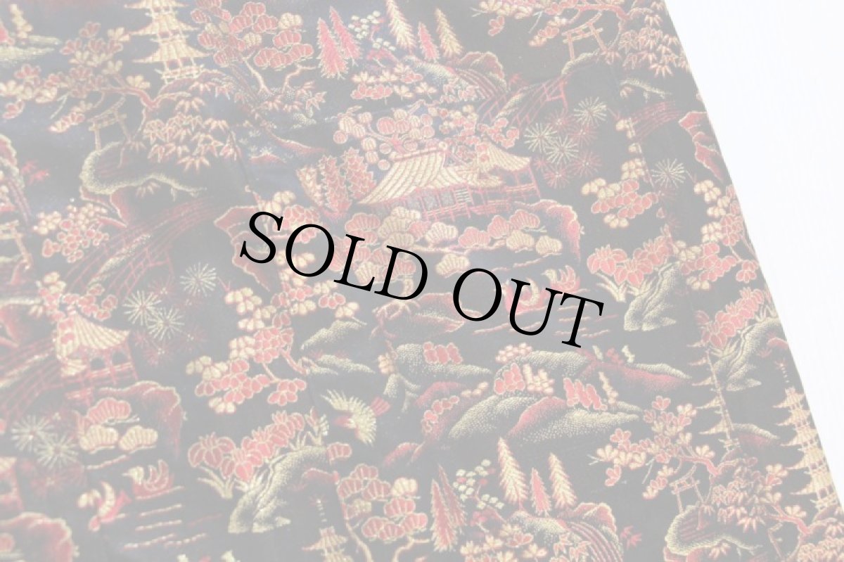 画像7: ビンテージ 日本製 総柄 サテン スカガウン (7)