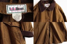 画像3: 90s USA製 L.L.Bean ロング コットンコート 茶 W-S (3)