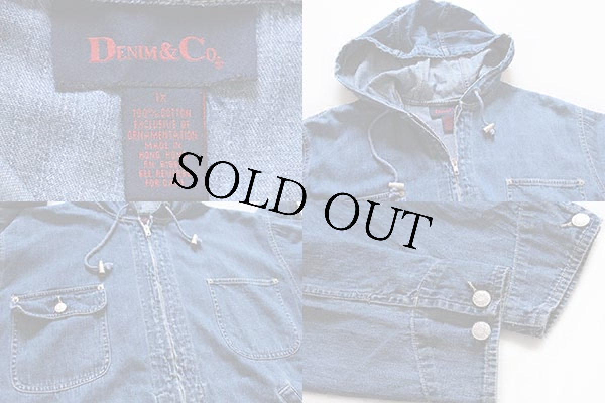 画像3: 90s DENIM&Co. デニムパーカー 1X (3)