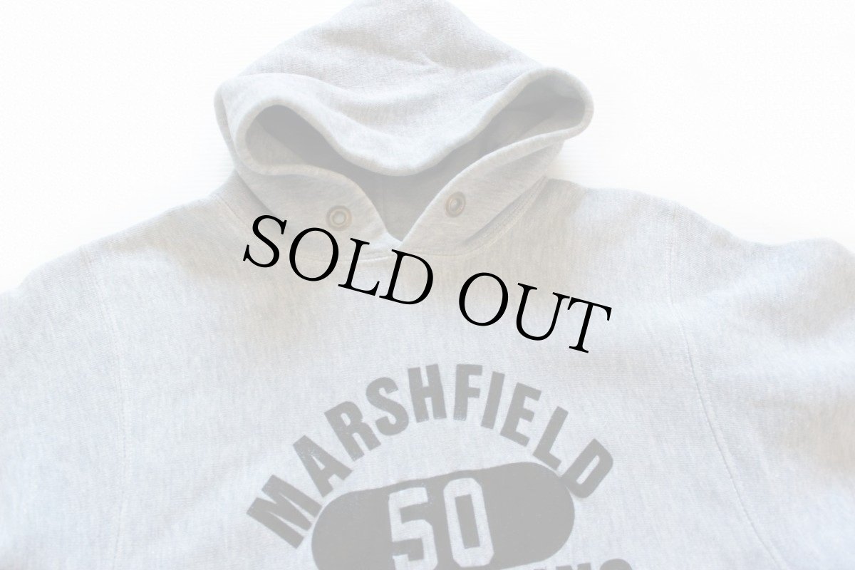 画像3: 70s USA製 Championチャンピオン 単色タグ MARSHFIELD 三段中抜き リバースウィーブ スウェットパーカー 杢グレー S (3)