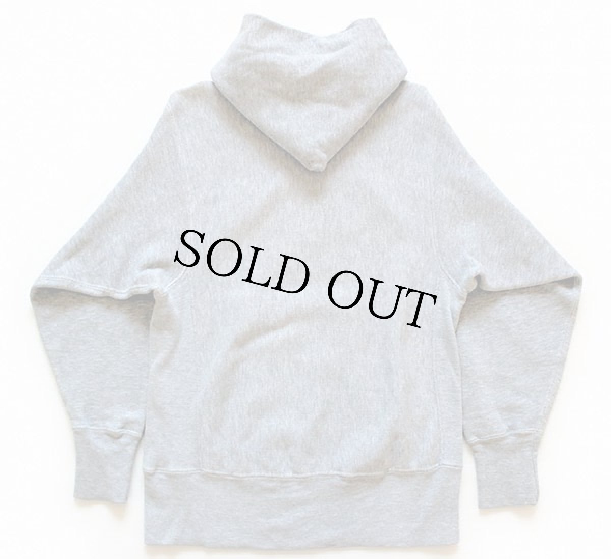 画像2: 70s USA製 Championチャンピオン 単色タグ MARSHFIELD 三段中抜き リバースウィーブ スウェットパーカー 杢グレー S (2)