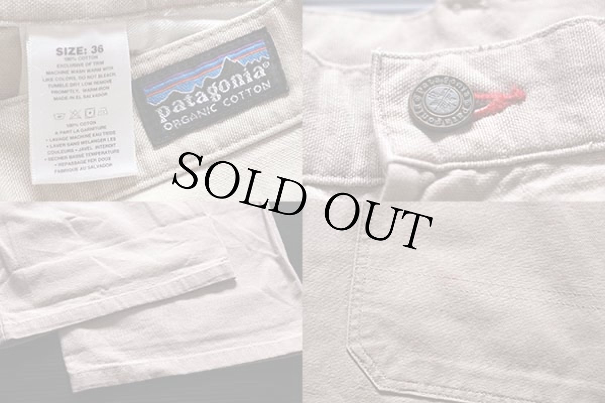 画像3: 00s patagoniaパタゴニア オーガニックコットン パンツ グレーベージュ w36 (3)