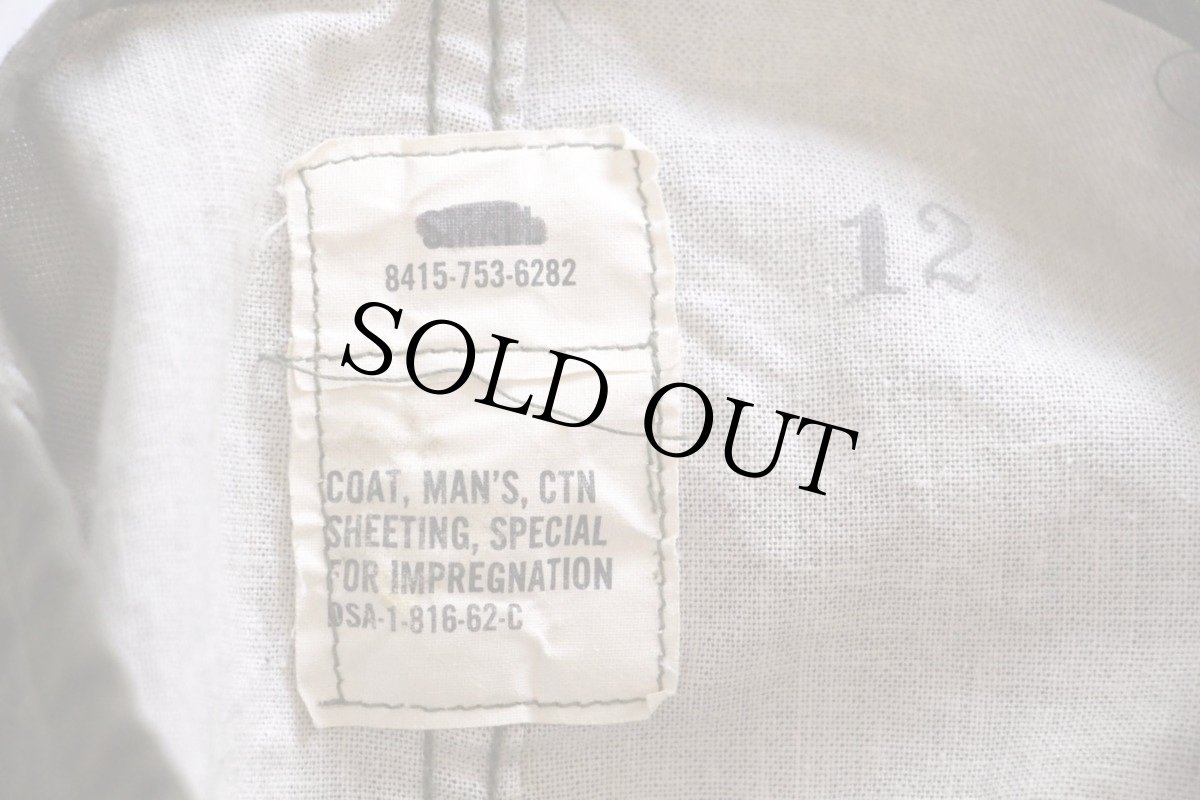 画像4: 60s 米軍 U.S.ARMY GAS PROTECTIVE ガスプロテクティブ ノーカラー オーバーコート S★モッズコート (4)