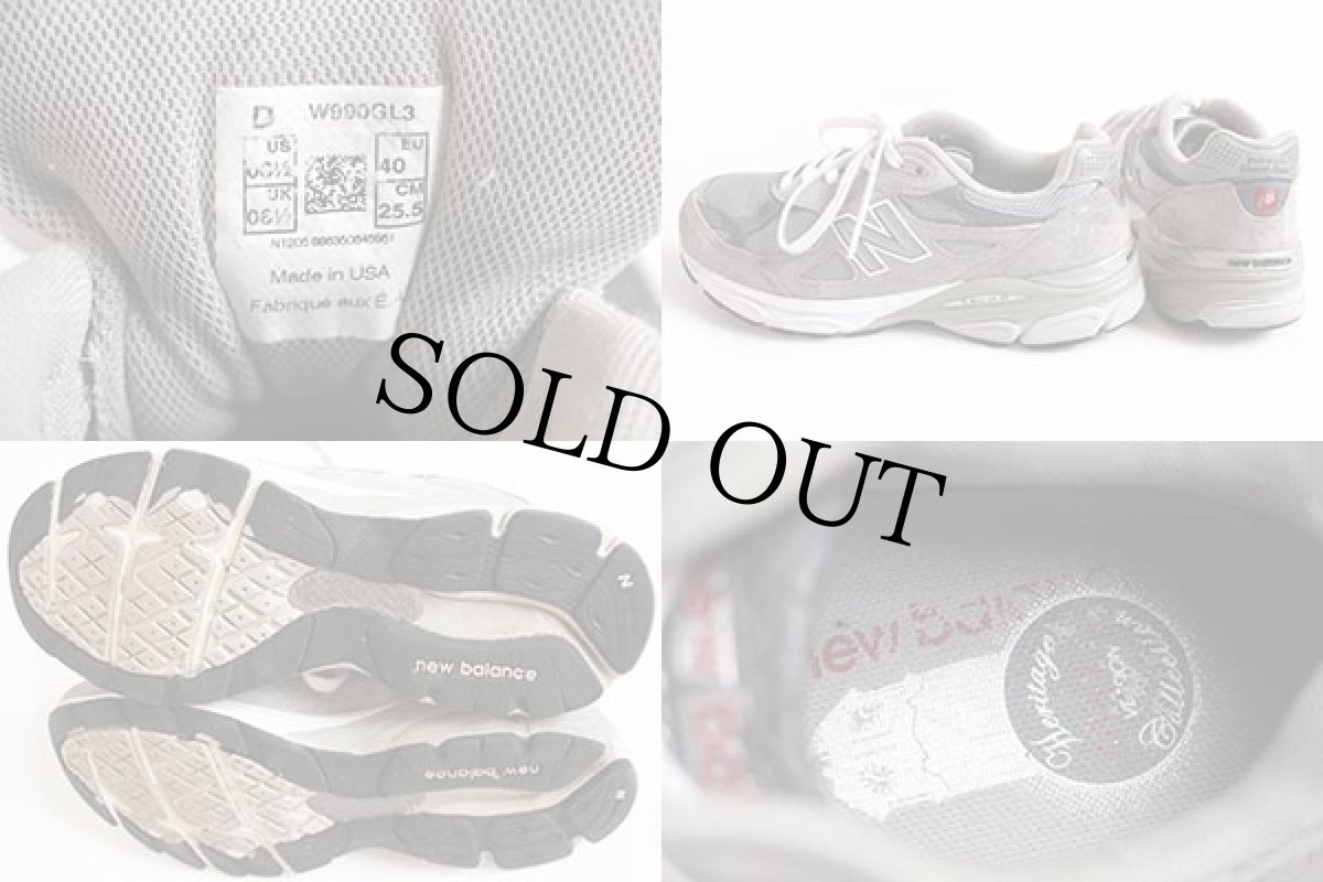 画像4: USA製 NEW BALANCEニューバランス W990GL3 スニーカー グレー 25.5cm (4)