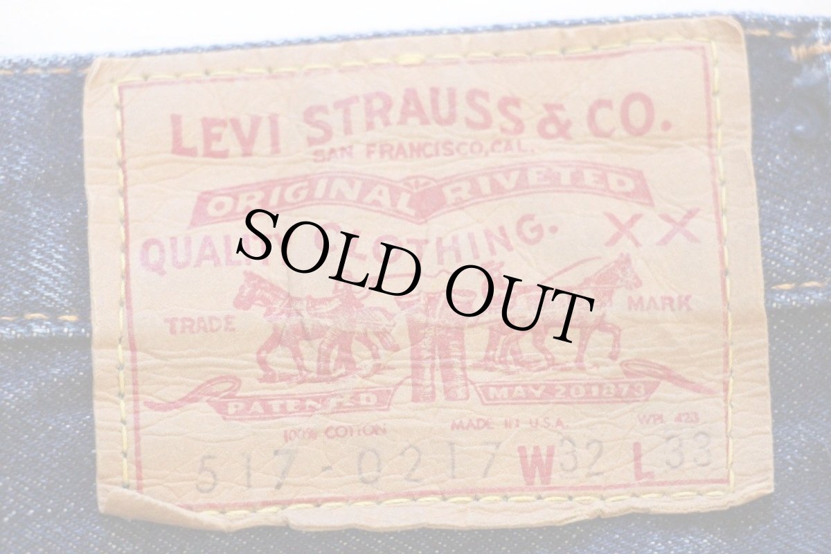 画像4: 70s USA製 Levi'sリーバイス 517 シングル 66前期 デニムパンツ w32★ブーツカット (4)