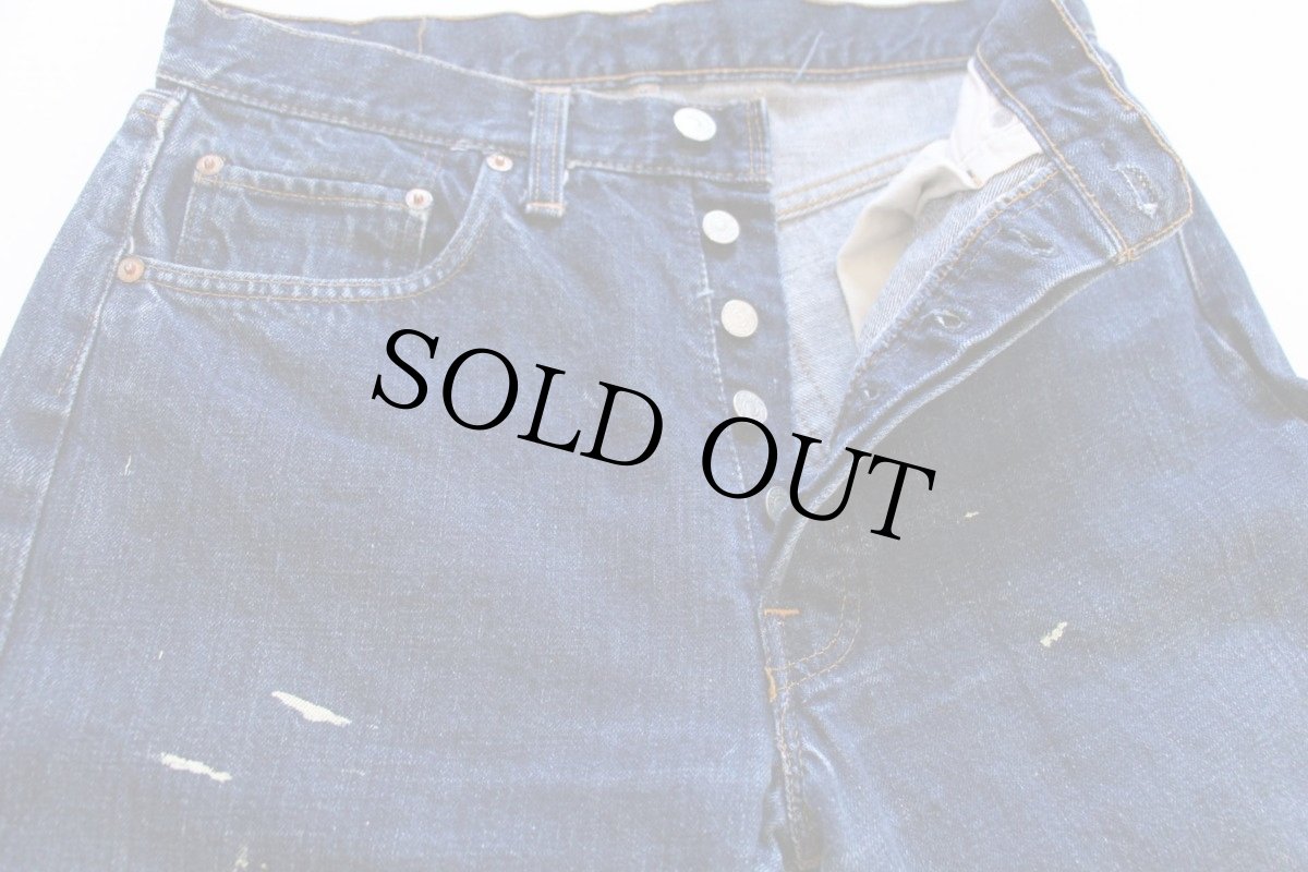 画像2: 70s USA製 Levi'sリーバイス 501 シングル 66前期 ペンキ飛び デニムパンツ W31 (2)