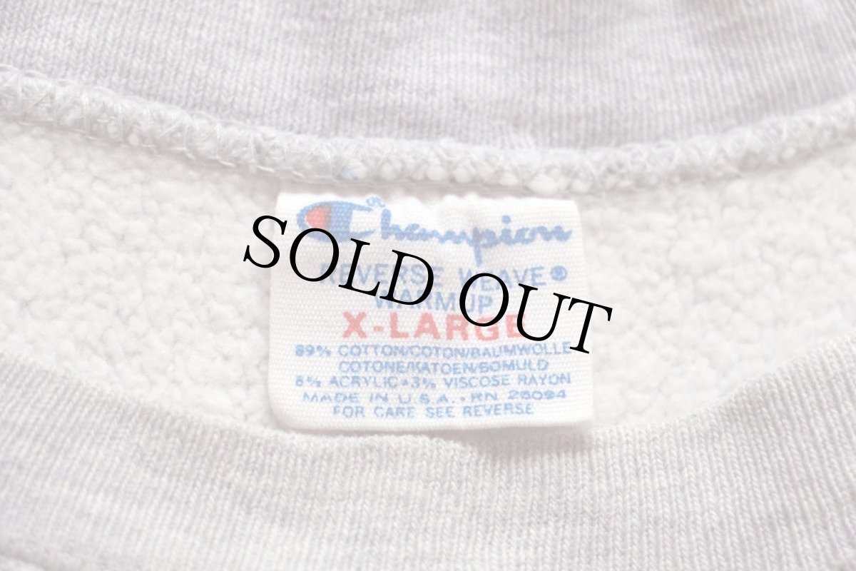 画像3: 80s USA製 Championチャンピオン BETHANY リバースウィーブ スウェット 杢グレー XL (3)