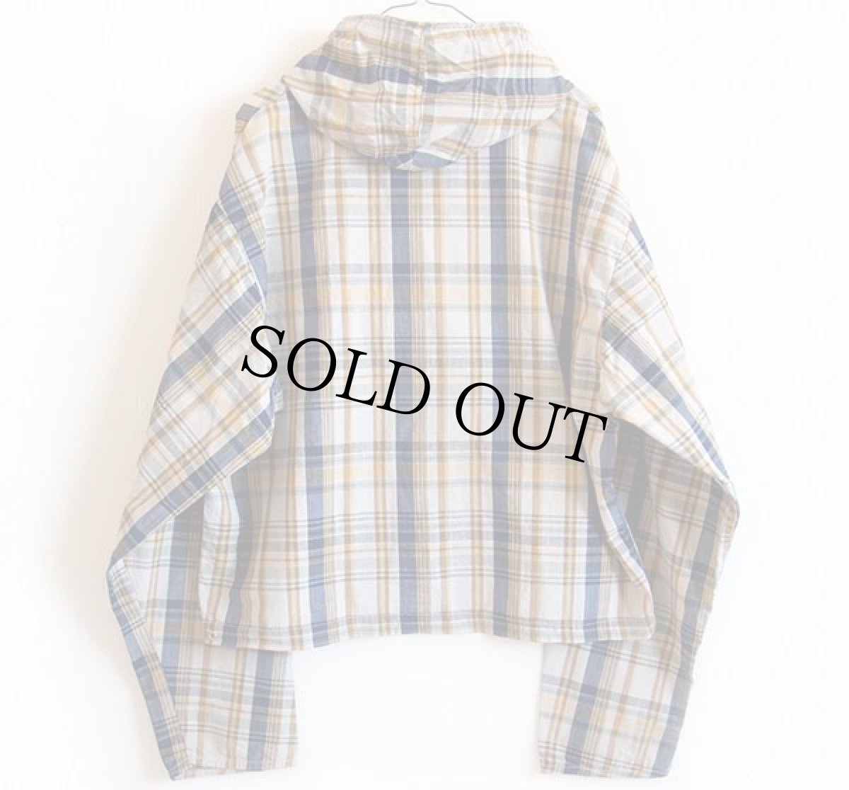 画像2: 60s UNKNOWN マドラスチェック コットン アノラックパーカー (2)