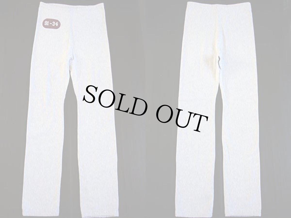 画像2: 90s USA製 Championチャンピオン 91-34 染み込みプリント リバースウィーブ スウェットパンツ 杢グレー M (2)