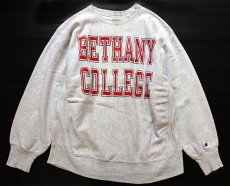 画像1: 80s USA製 Championチャンピオン BETHANY リバースウィーブ スウェット 杢グレー XL (1)