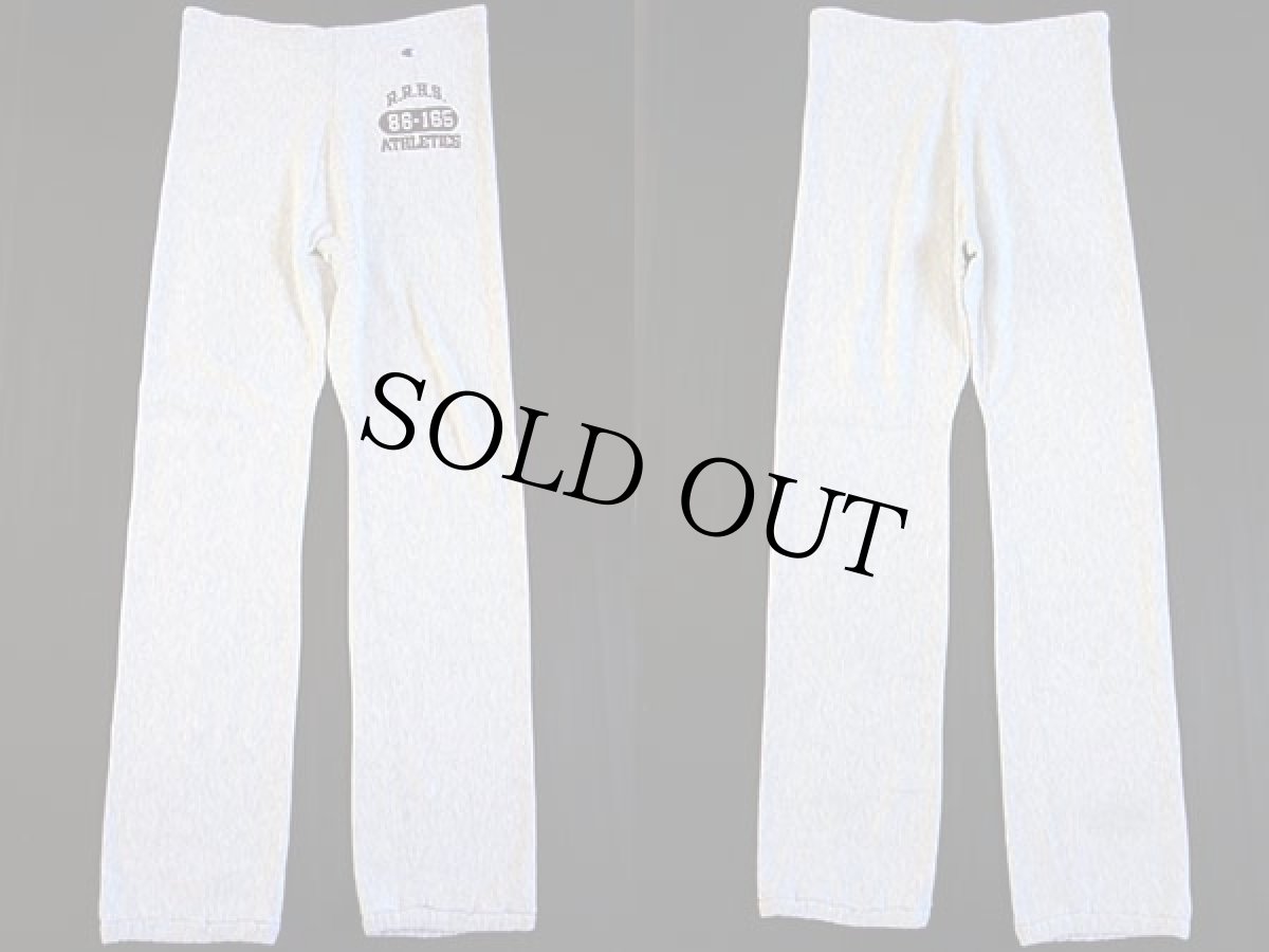 画像2: 80s USA製 Championチャンピオン R.R.H.S. 三段中抜き リバースウィーブ スウェットパンツ 杢グレー L (2)