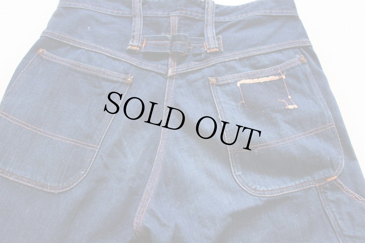 画像4: 40s PARTRIDGE シンチバック インディゴ デニム ペインターパンツ w32★バックルバック (4)
