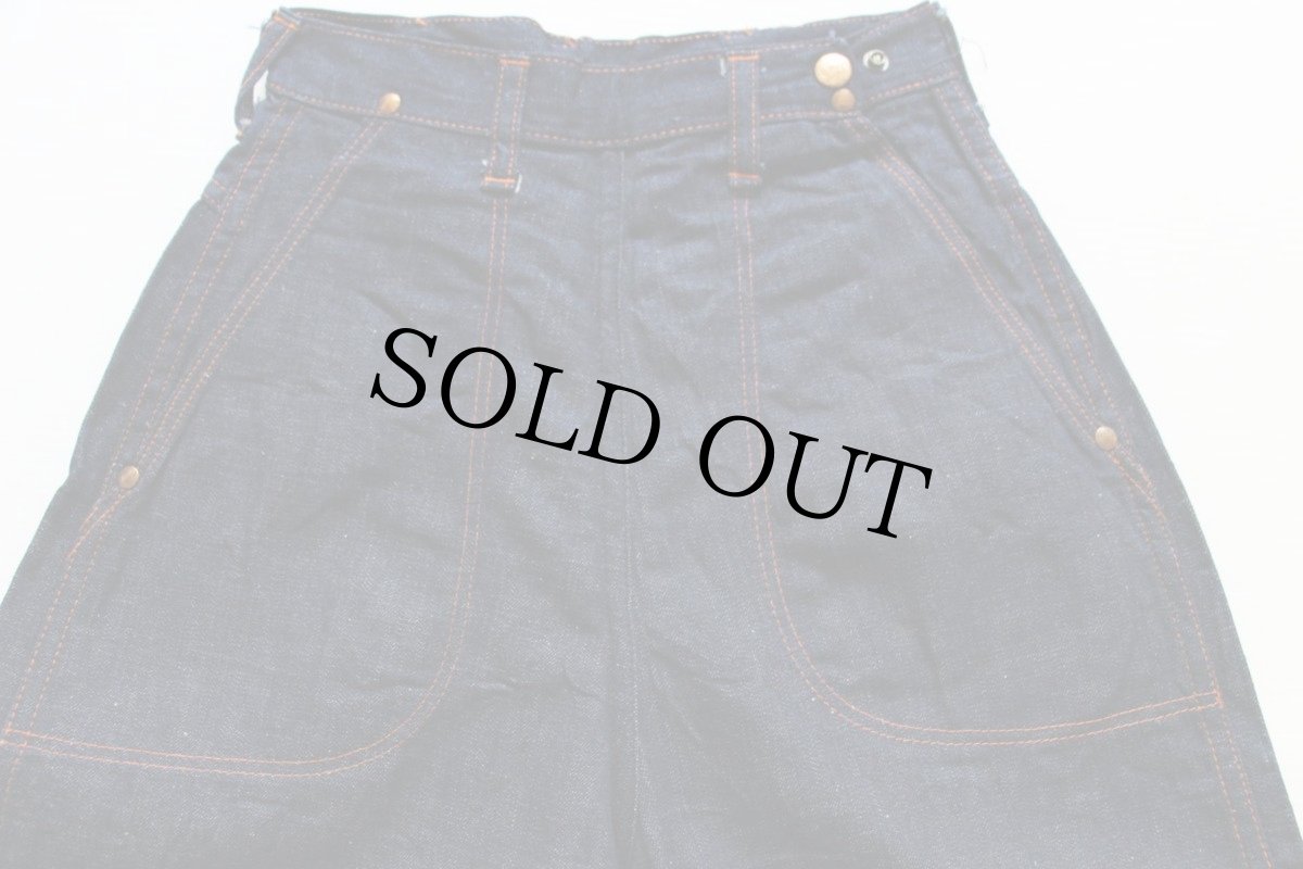 画像2: デッドストック★50s Jeanies BLUE BELL インディゴ デニム ランチパンツ 10 (2)
