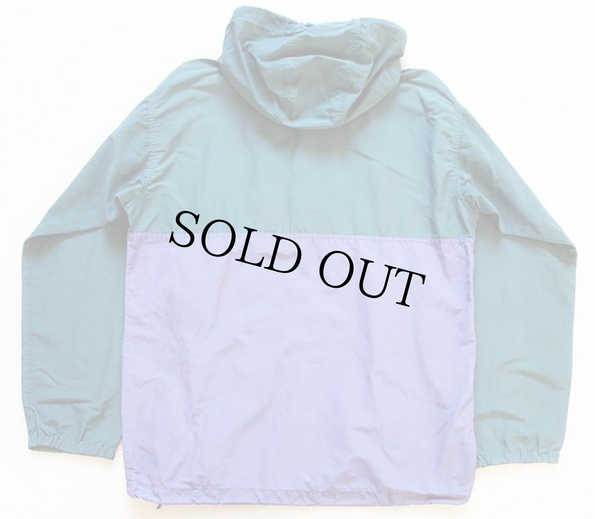 画像2: 80s USA製 patagoniaパタゴニア ツートン ナイロン アノラックパーカー 薄緑×薄紫 S (2)