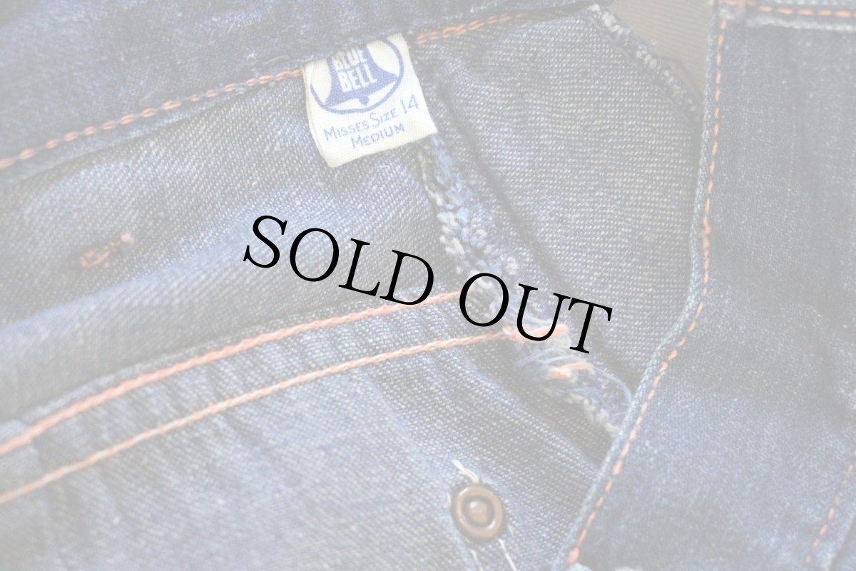 画像4: 50s BLUE BELL インディゴ デニム ランチパンツ ペンキ飛び 14 (4)