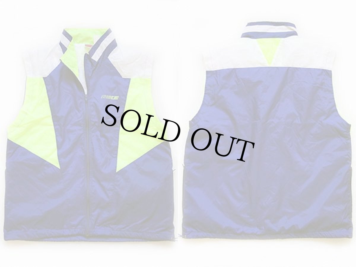 画像2: 90s NIKEナイキ マルチカラー 切り替え ナイロンベスト 蛍光 XL (2)