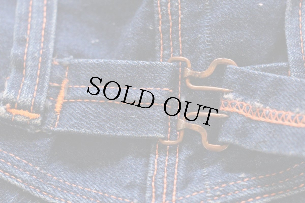 画像5: 40s PARTRIDGE シンチバック インディゴ デニム ペインターパンツ w32★バックルバック (5)