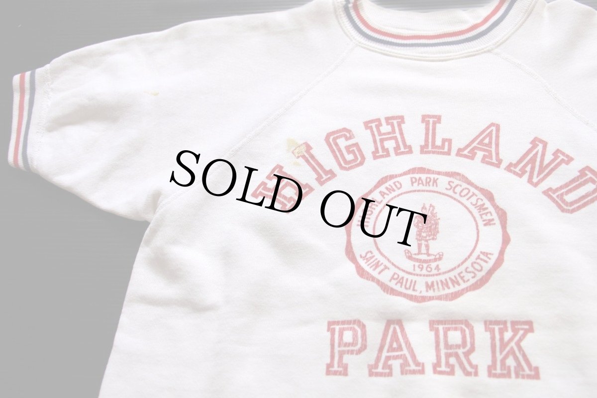画像3: 60s HIGHLAND PARK 半袖スウェット 白 (3)