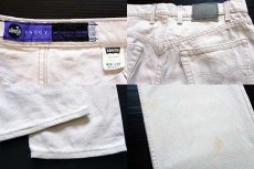 画像3: 90s USA製 Levi'sリーバイス silverTabシルバータブ BAGGY カラーデニムパンツ 生成り w36 (3)