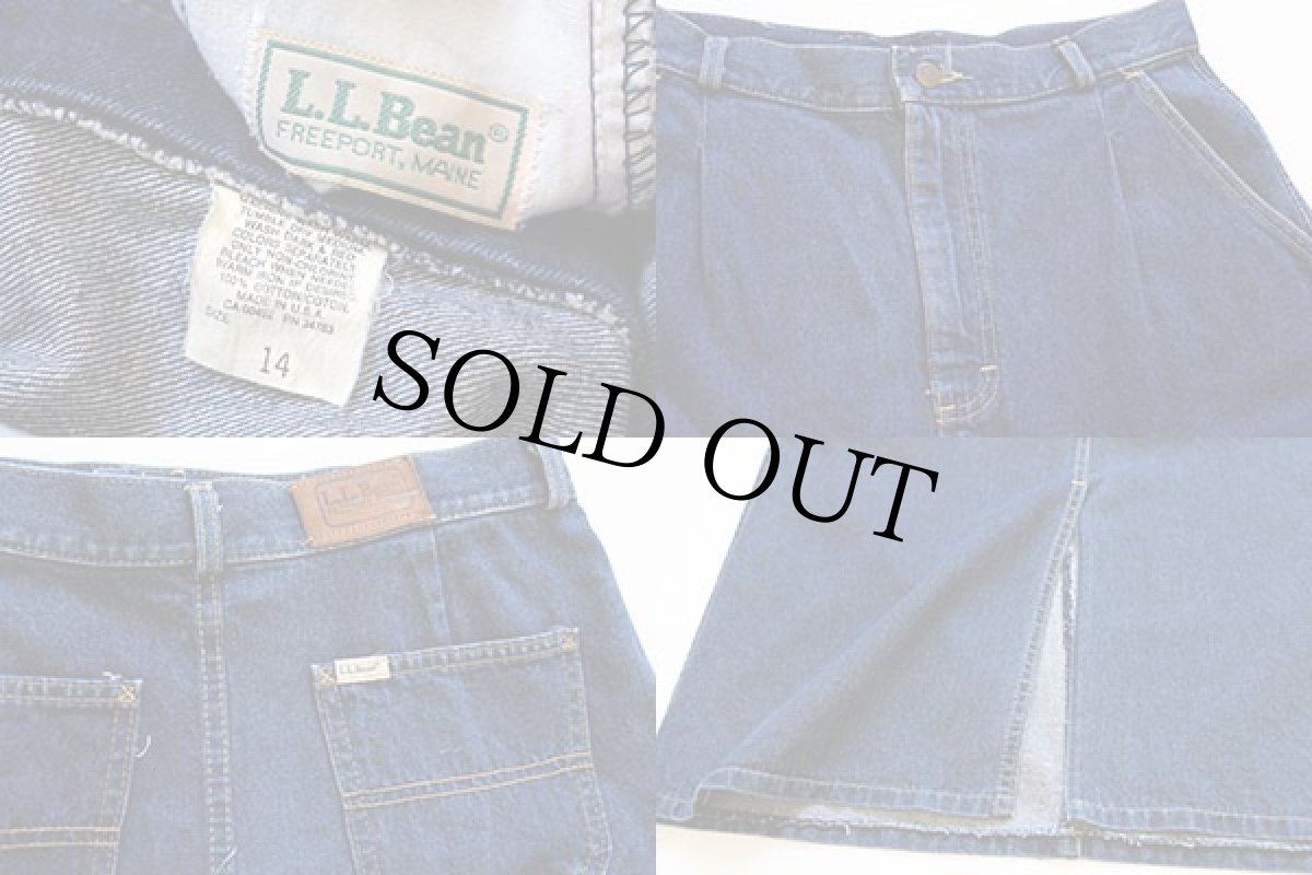 画像3: 80s USA製 L.L.Bean マキシ丈 デニム スカート 14 (3)