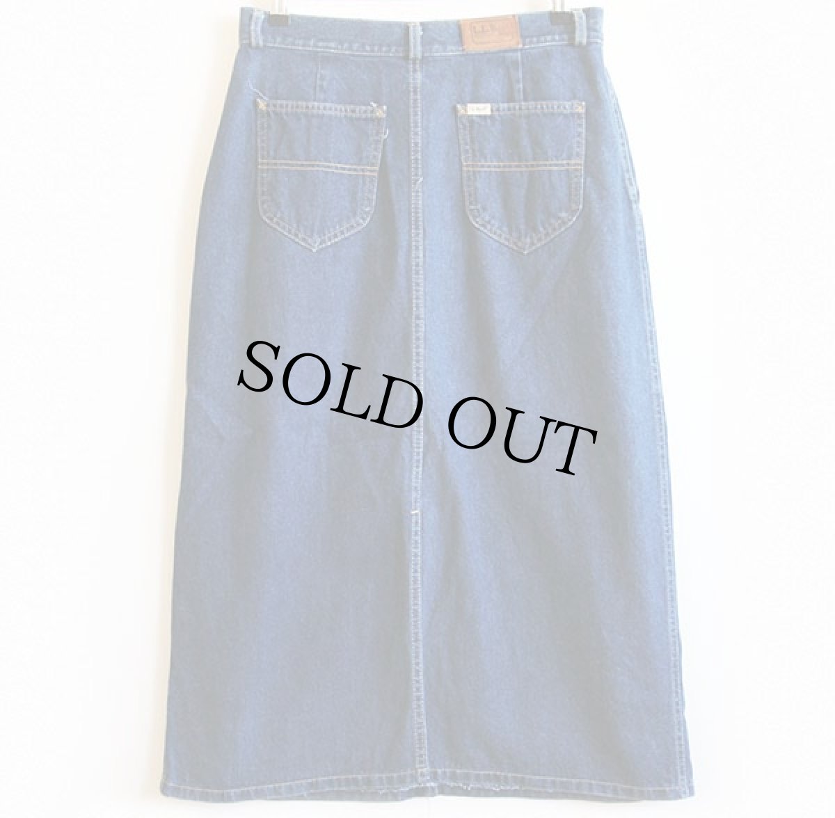 画像2: 80s USA製 L.L.Bean マキシ丈 デニム スカート 14 (2)