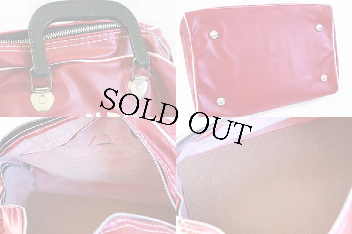 画像4: デッドストック★80s FONDY CARDINALS ボストンバッグ 赤 (4)