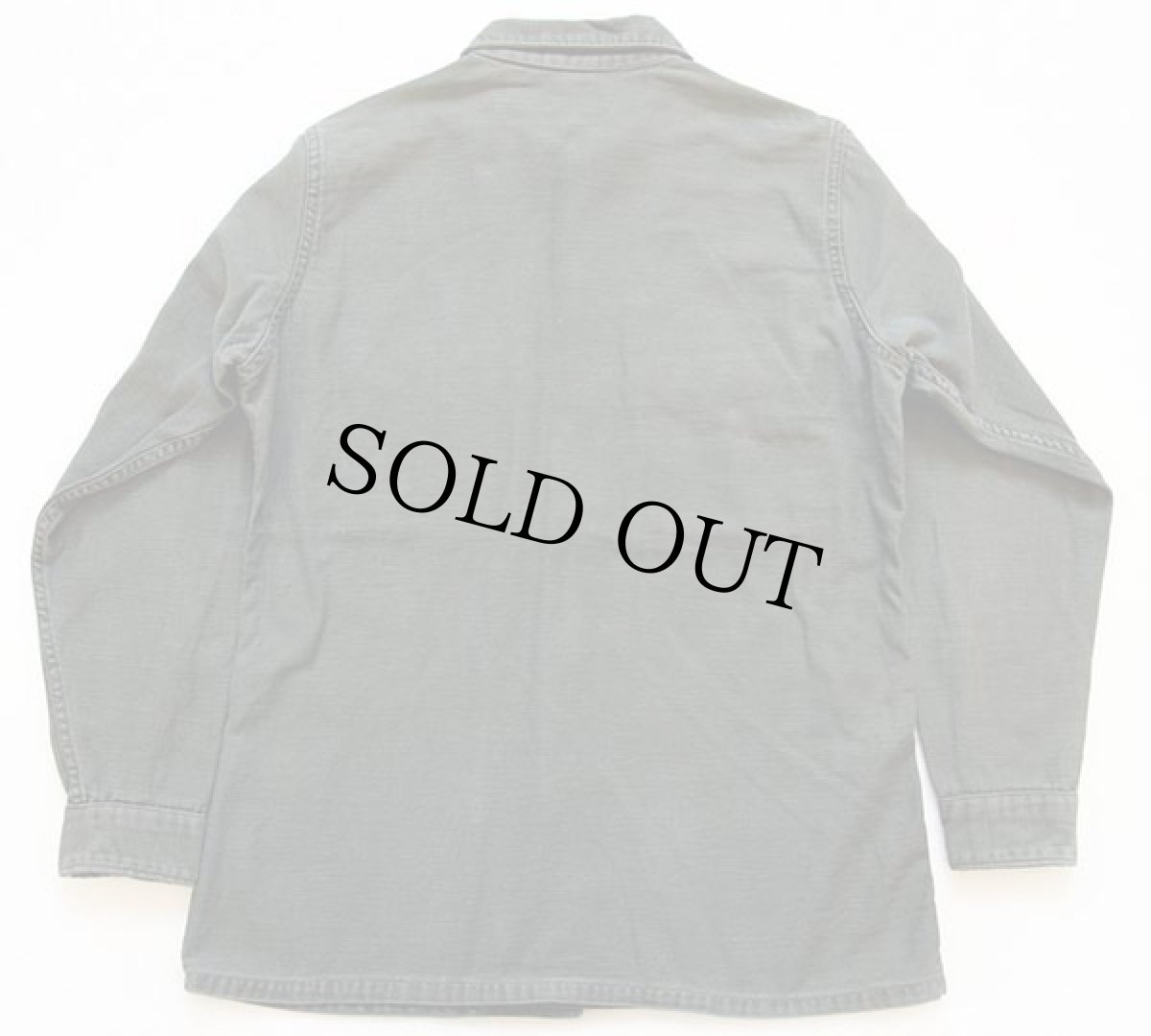 画像2: 70s 米軍 U.S.ARMY パッチ付き ユーティリティシャツ 15.5 (2)