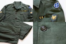 画像3: 50s 米軍 U.S.ARMY パッチ付き ユーティリティシャツ (3)