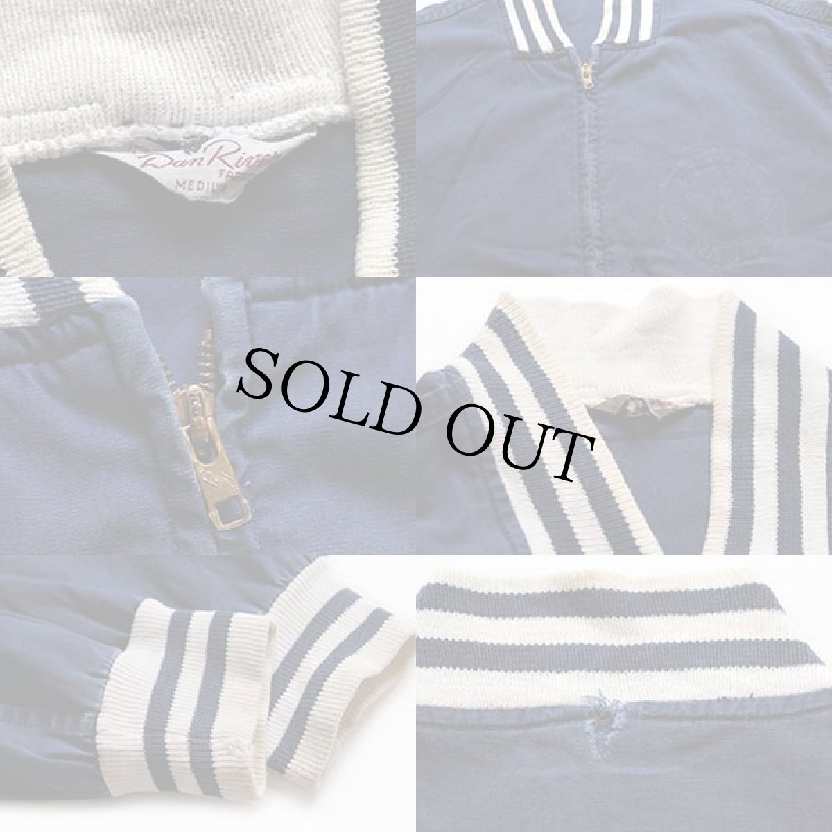 画像3: 50s Dan River FLYING RANCH コットンジャケット 紺 M (3)