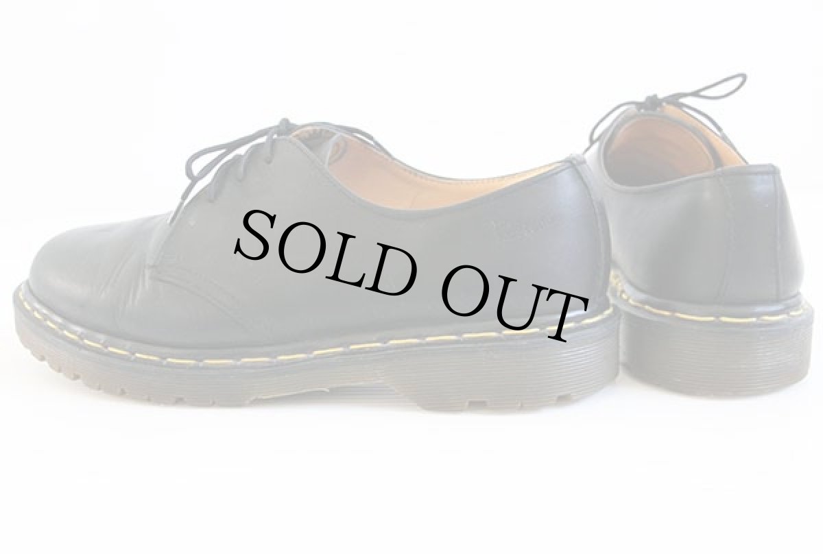 画像2: 英国製 DR.MARTENSドクターマーチン 3ホール レザーシューズ 黒 UK9 (2)