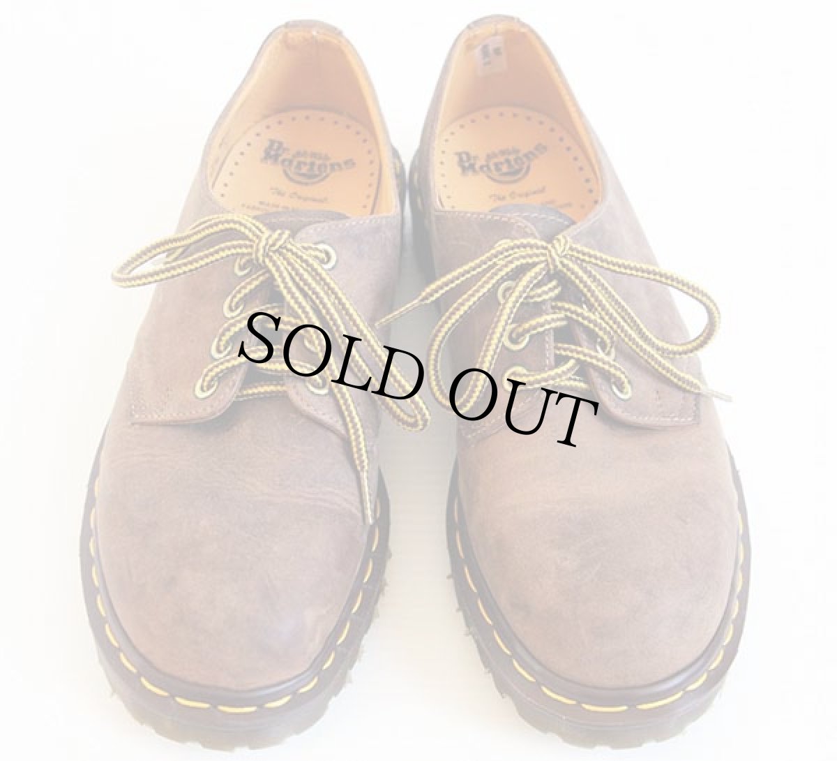 画像3: 英国製 DR.MARTENSドクターマーチン 4ホール ヌバック レザーシューズ 茶 UK8 (3)