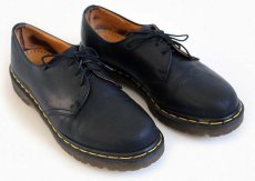 画像1: 英国製 DR.MARTENSドクターマーチン 3ホール レザーシューズ 黒 UK9 (1)