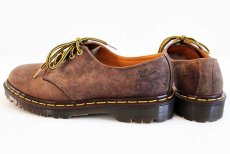 画像2: 英国製 DR.MARTENSドクターマーチン 4ホール ヌバック レザーシューズ 茶 UK8 (2)