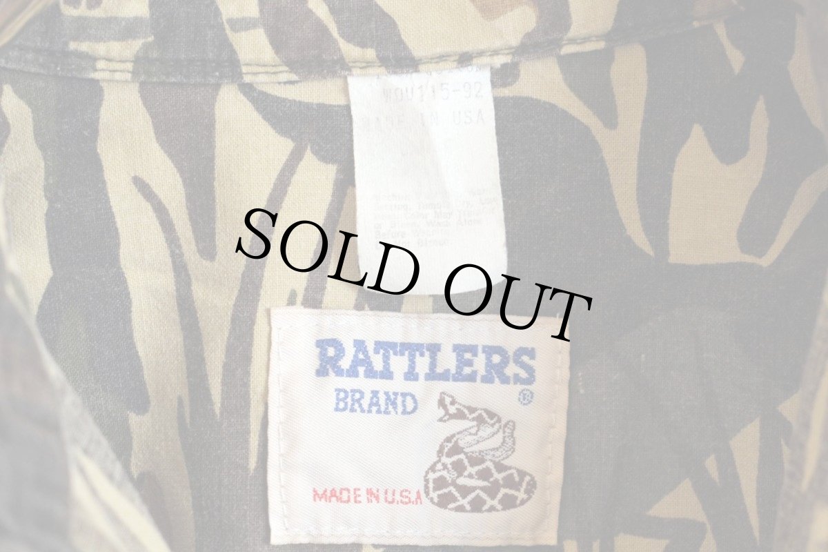 画像4: 90s USA製 RATTLERS 迷彩 コットン ハンティングシャツ L (4)
