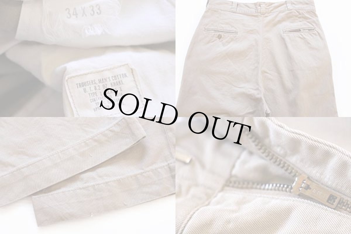 画像3: 60s 米軍 U.S.ARMY コットン チノパン w34 L33 (3)