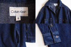 画像3: 90s USA製 Calvin Kleinカルバンクライン デニム ロング シャツワンピース 9 (3)
