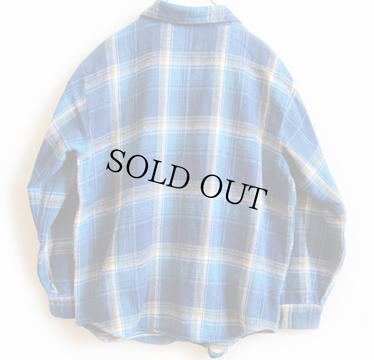 画像2: 60s USA製 5 Brotherファイブブラザー チェック コットン フランネルシャツ 16 (2)