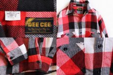 画像3: 70s USA製 WASHINGTON DEE CEE ブロックチェック コットン フランネルシャツ M (3)