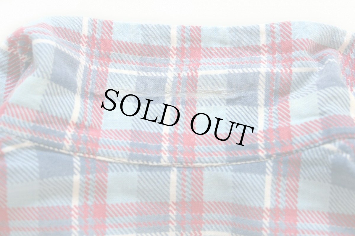 画像8: 50s PENNEY'S TOWNCRAFT チェック プリントネルシャツ S (8)